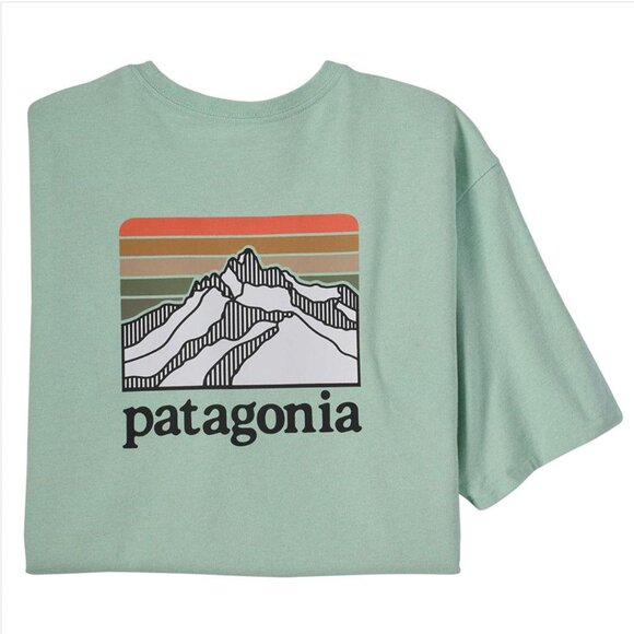 Patagonia Men's Boardshort Logo Pocket Responsibili-Tee in tea green size XXL - Picture 3 of 12